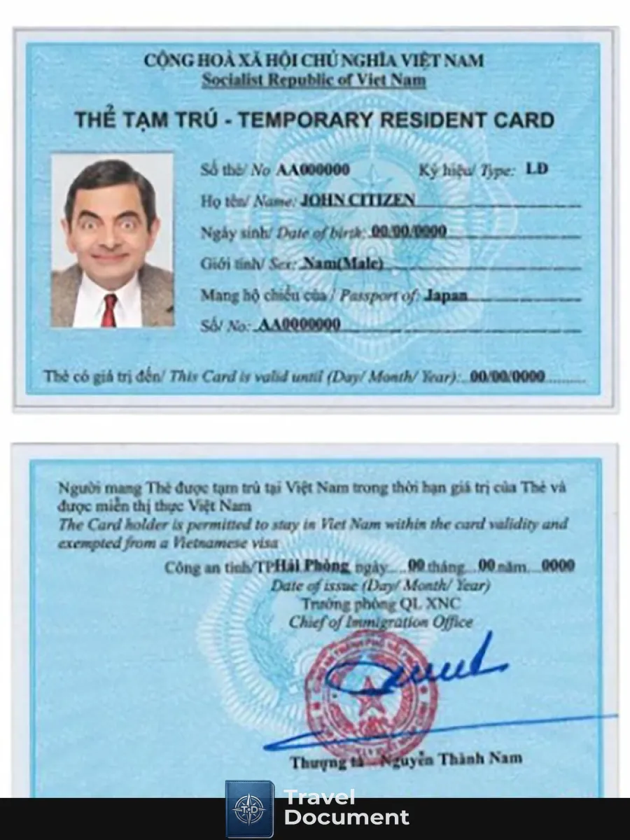 Vietnam Residence Card — Residence Permit