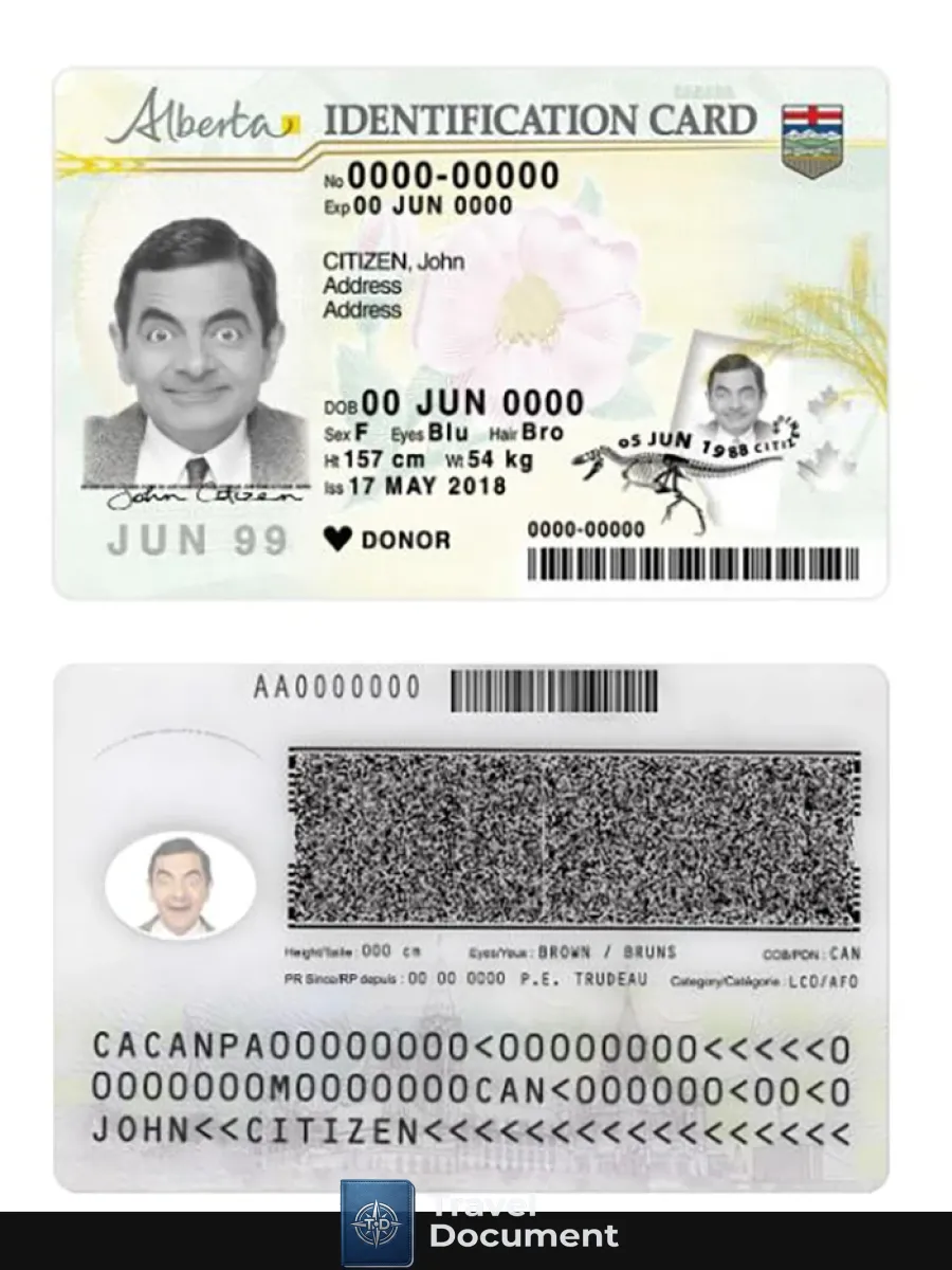 Canada Alberta Id Card — ID Cards
