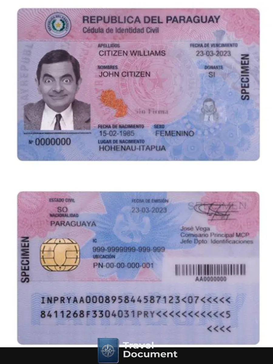 Paraguay Id Card 2023 Present — ID Cards