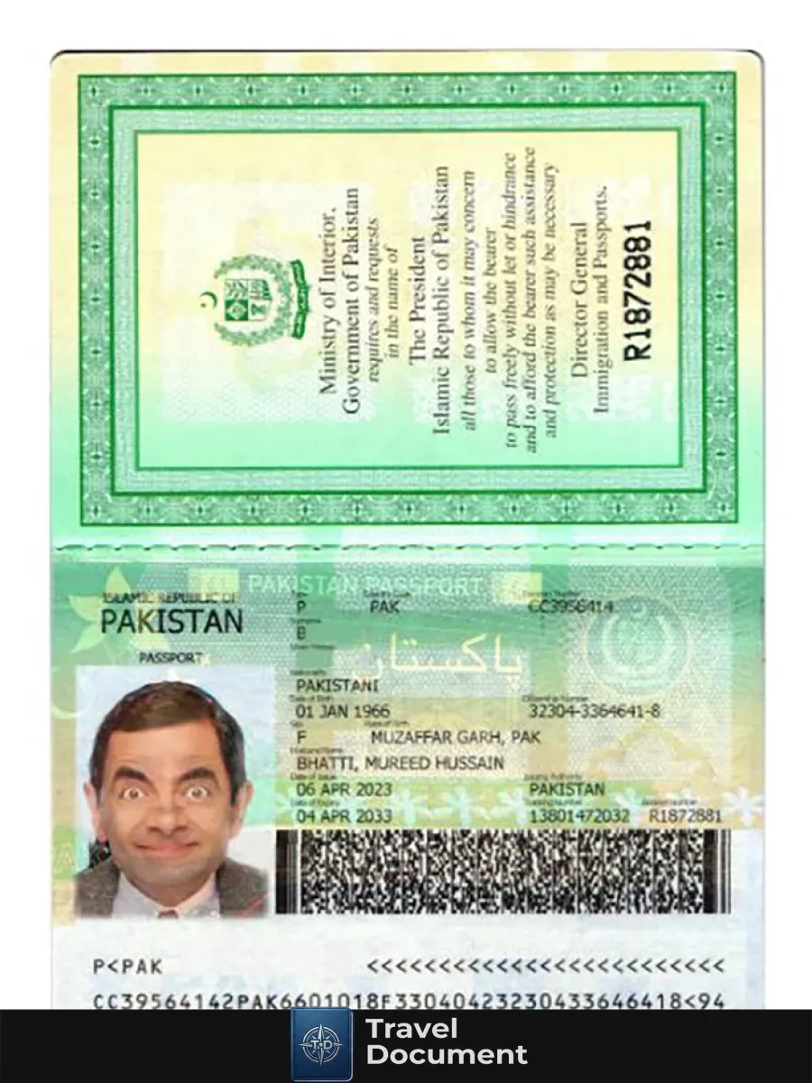 Pakistan Passport 2023 Present Version 2 — Passports
