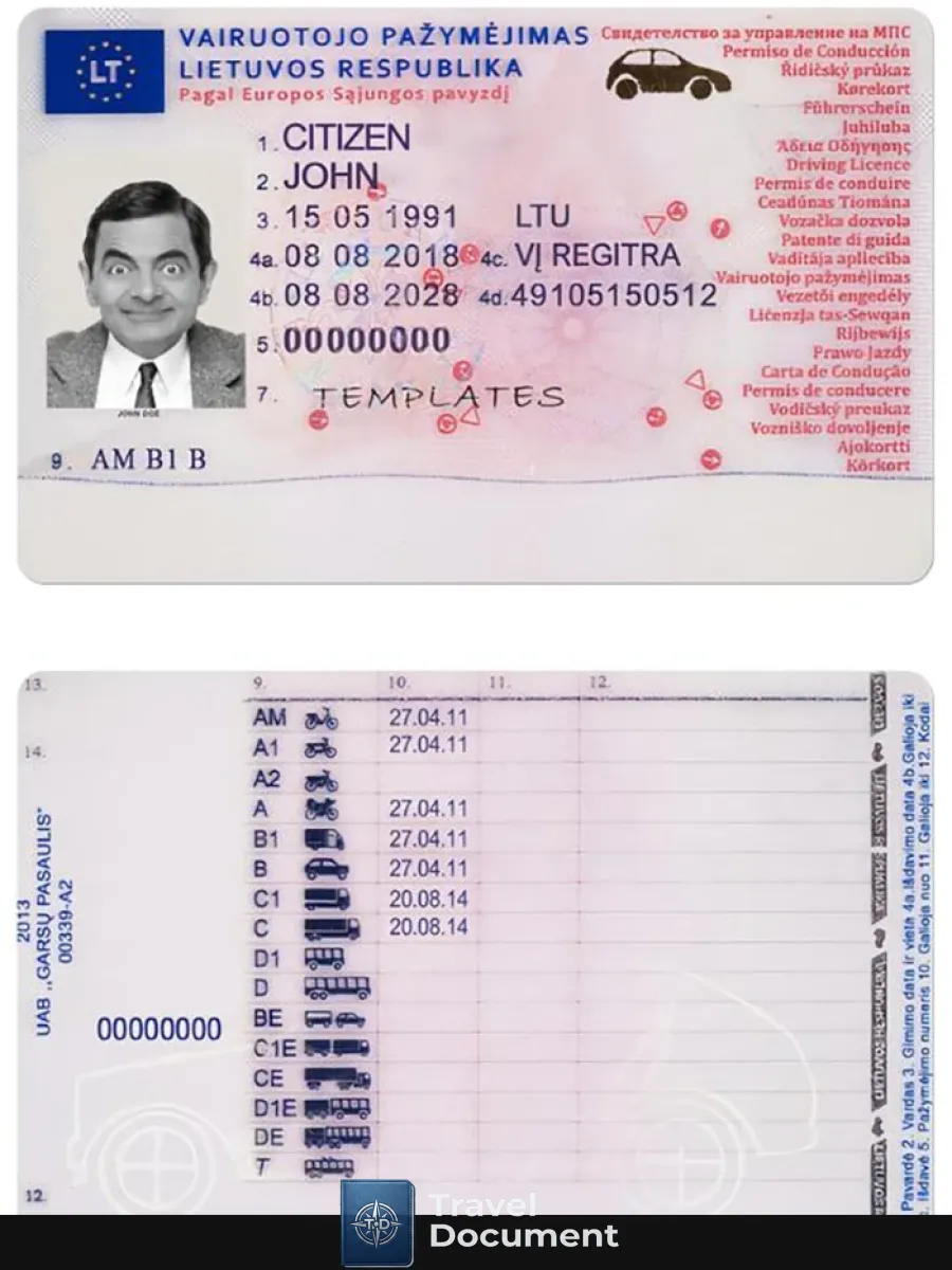 Lithuania Dl 2013 Present — Driver License