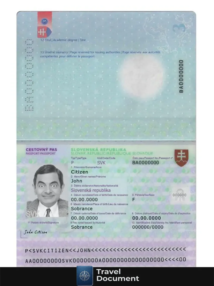 Slovakia Passport Version 3 — Passports