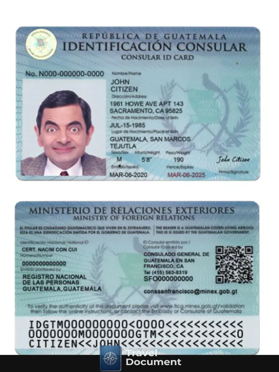 Guatemala Consular Id Card — ID Cards