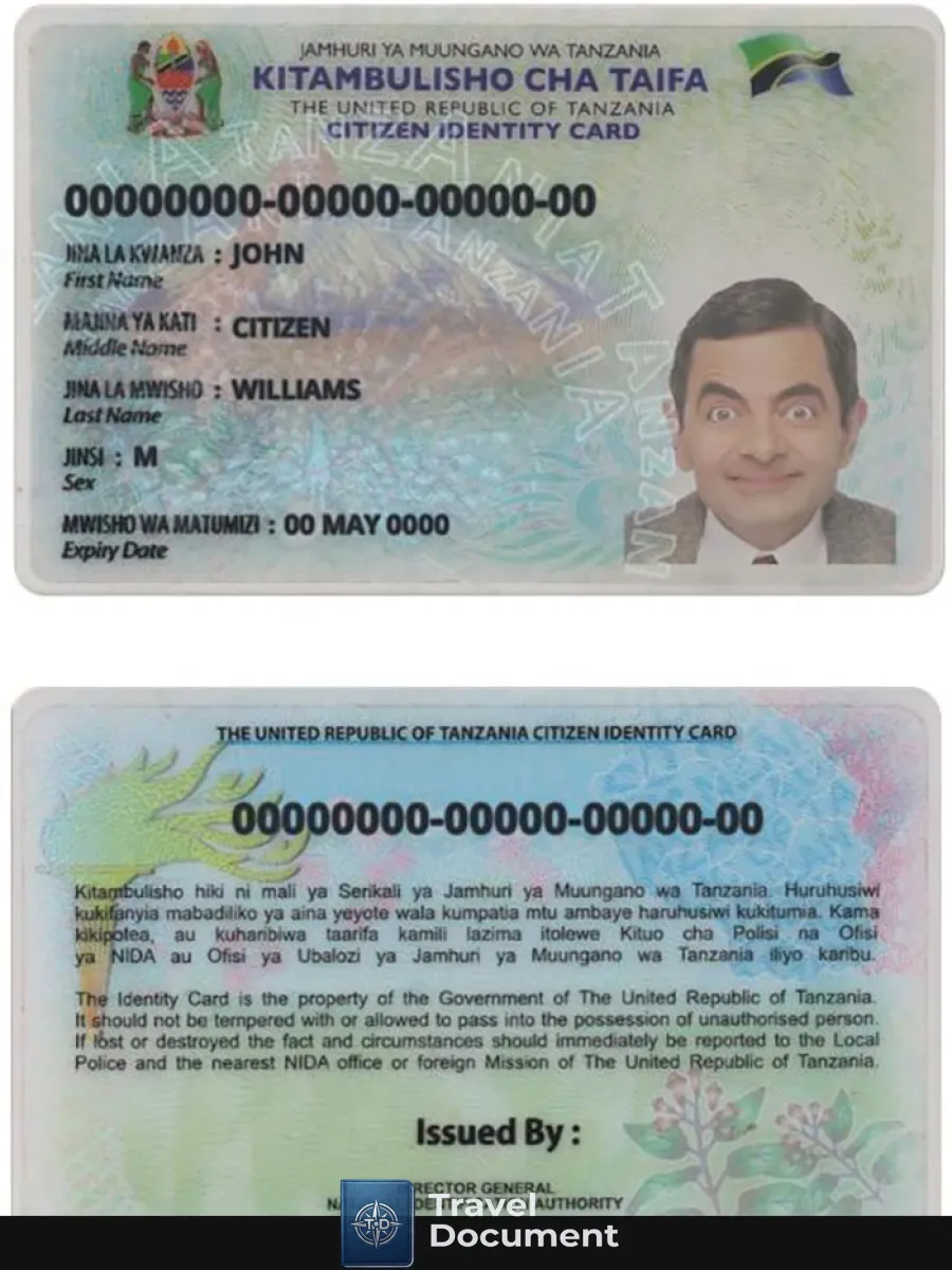 Tanzania Id Version 2 — ID Cards