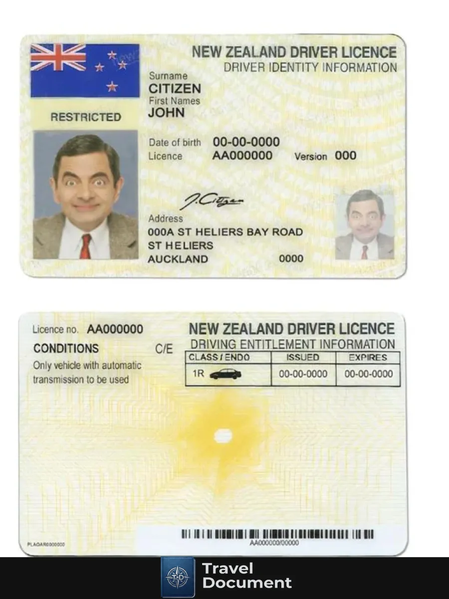 New Zealand Driving License — Driver License