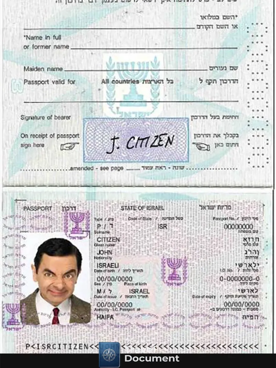 Israel Pass 1992 2013 — Passports