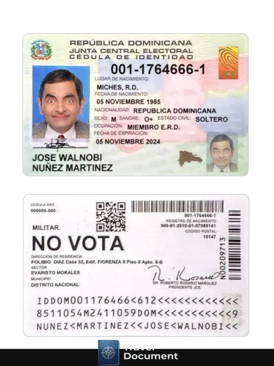 Dominican Republic Id Card — ID Cards