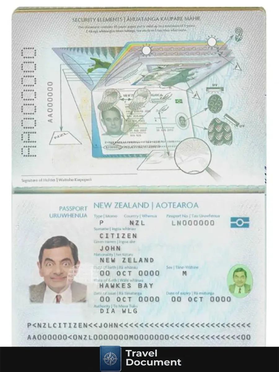 New Zealand Passport Template In Psd Format Fully Editable 2009 2016 — Passports