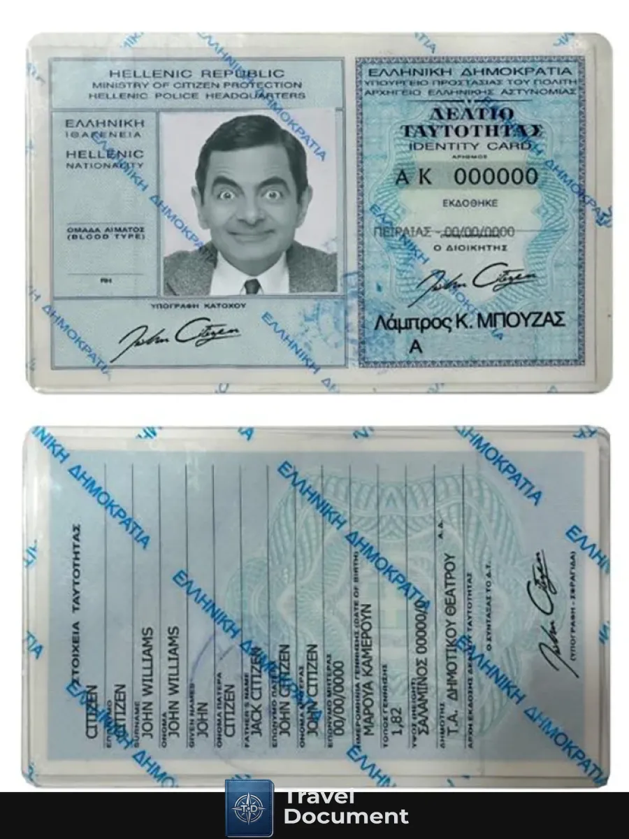 Greece Id Card — ID Cards