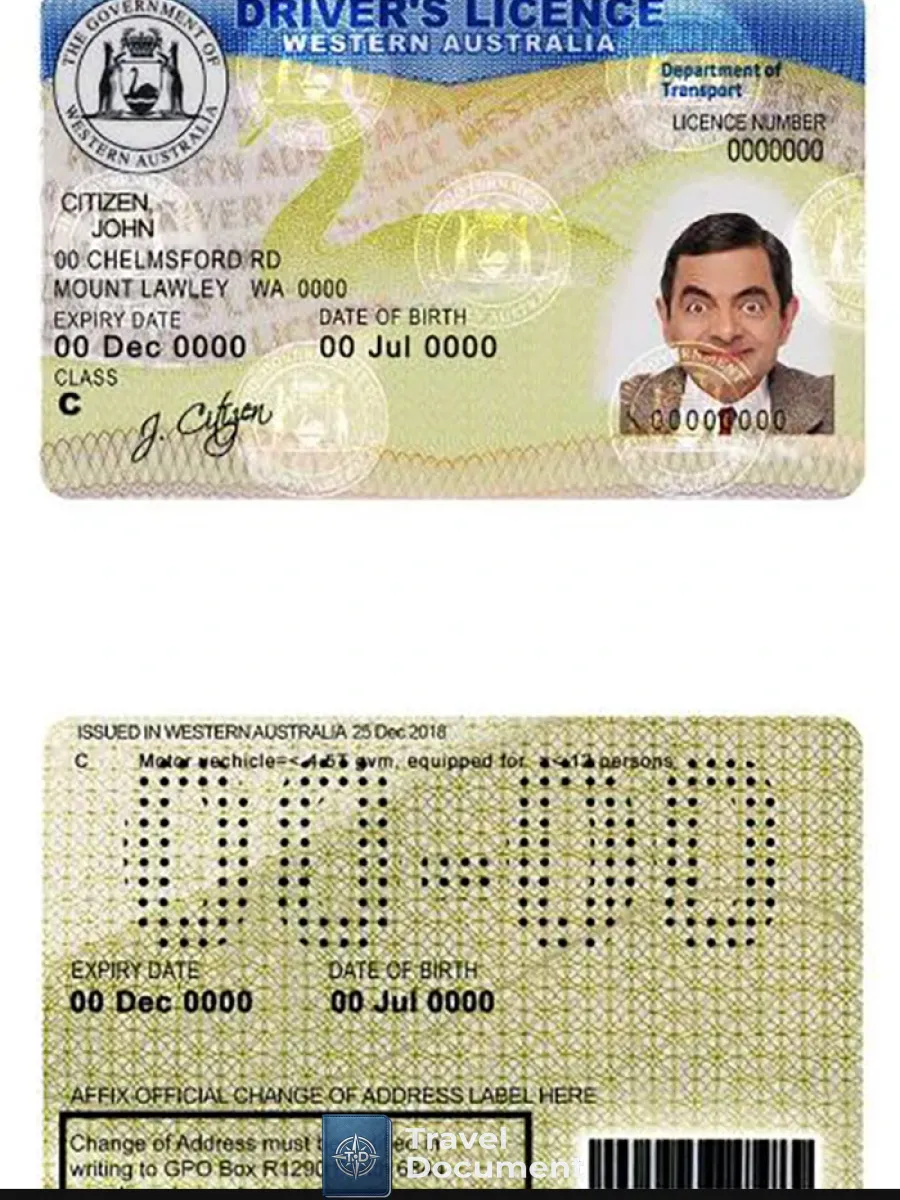 Western Australia Driver License — Driver License