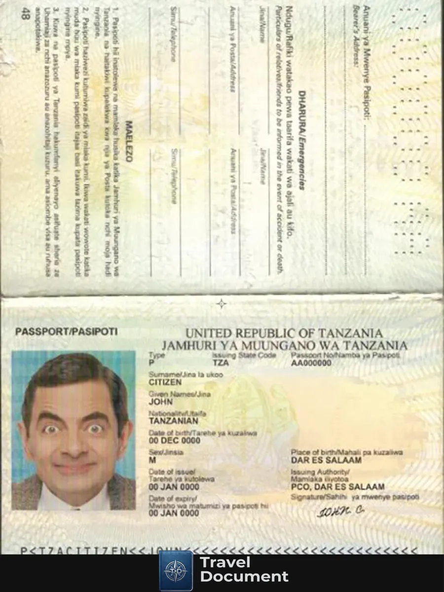 Tanzania Passport — Passports