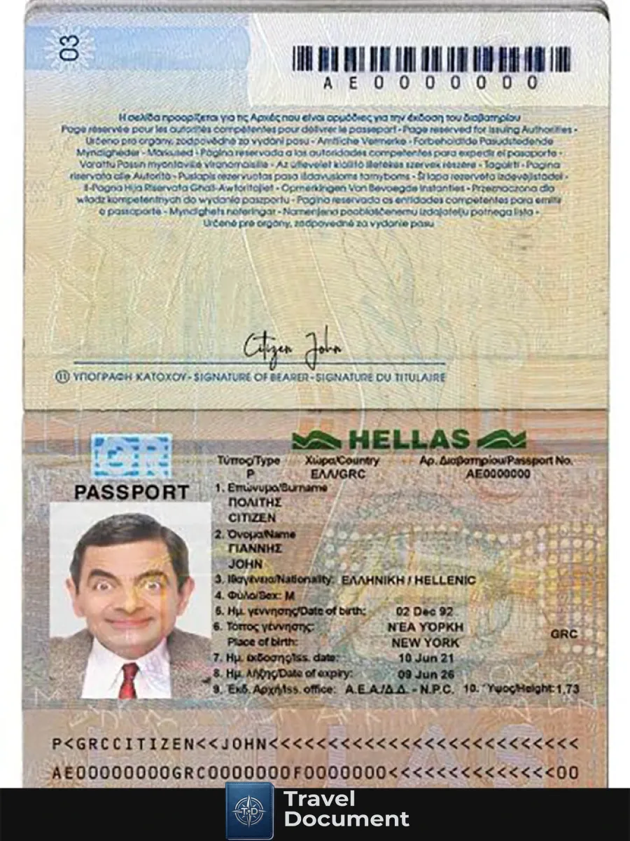 Greece Passport Version 2 — Passports