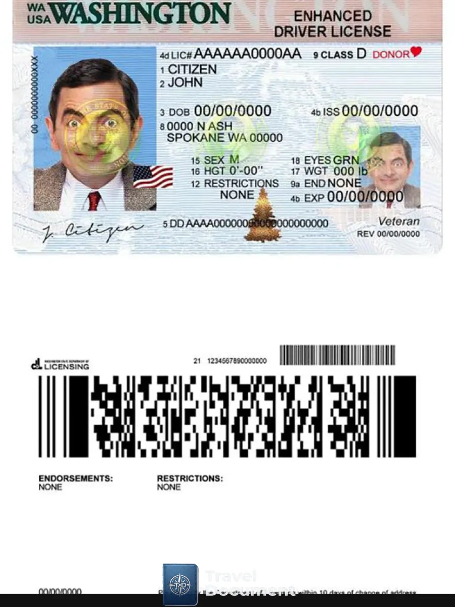 Usa Washington Driving License