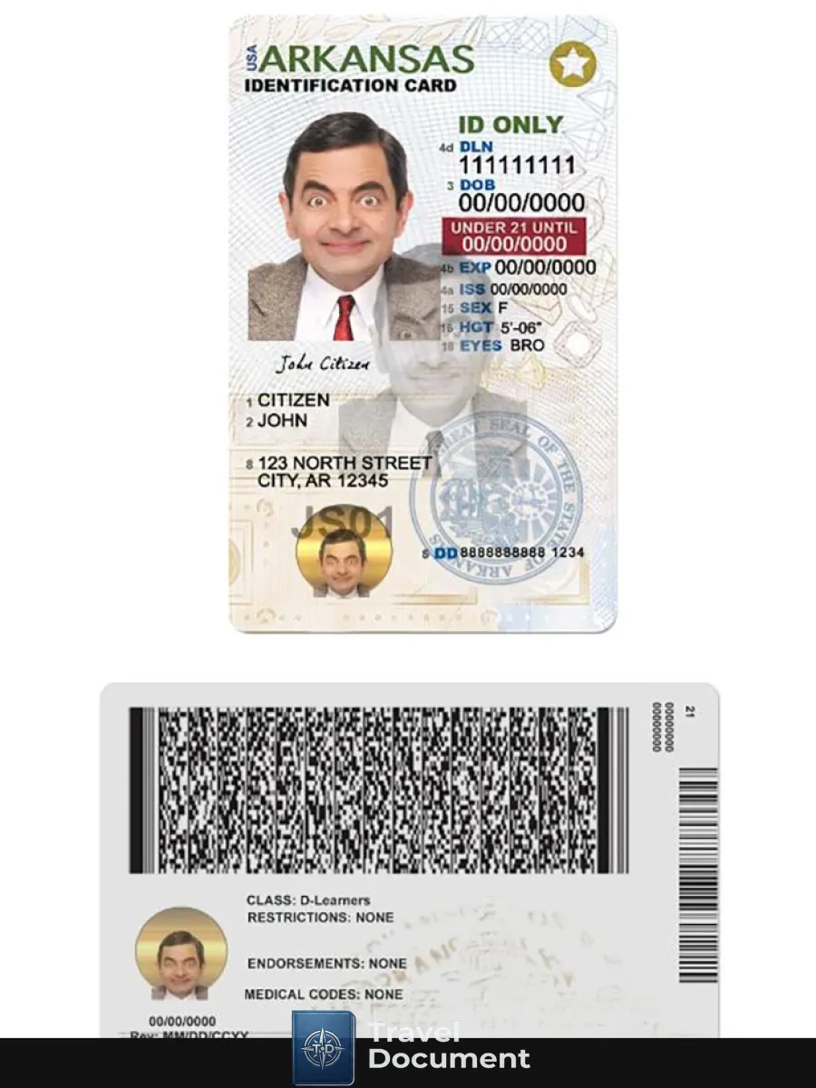 Usa Arkansas Id Card Under 21 — ID Cards
