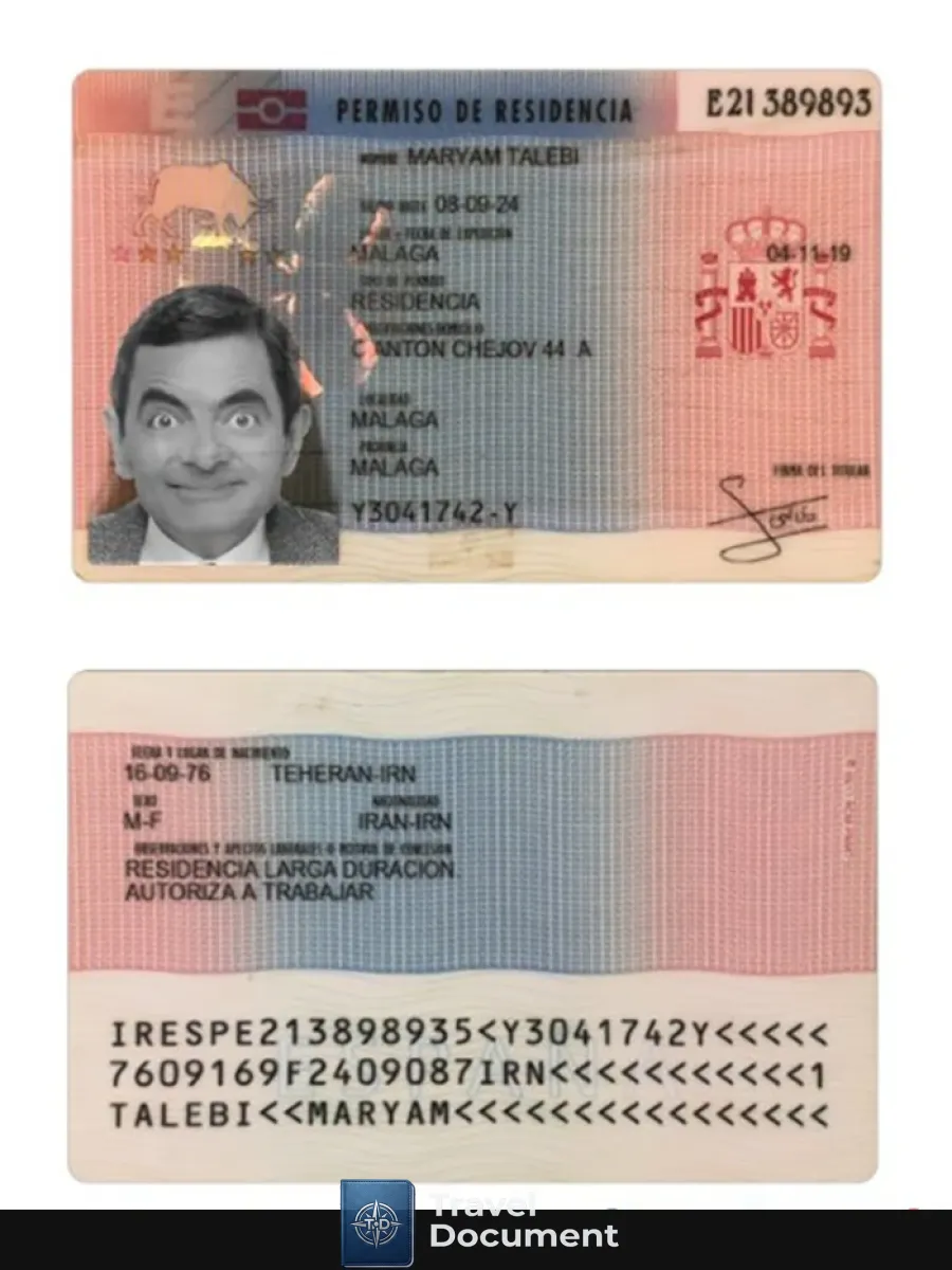 Spain Residence Permit 2019 Present — Residence Permit