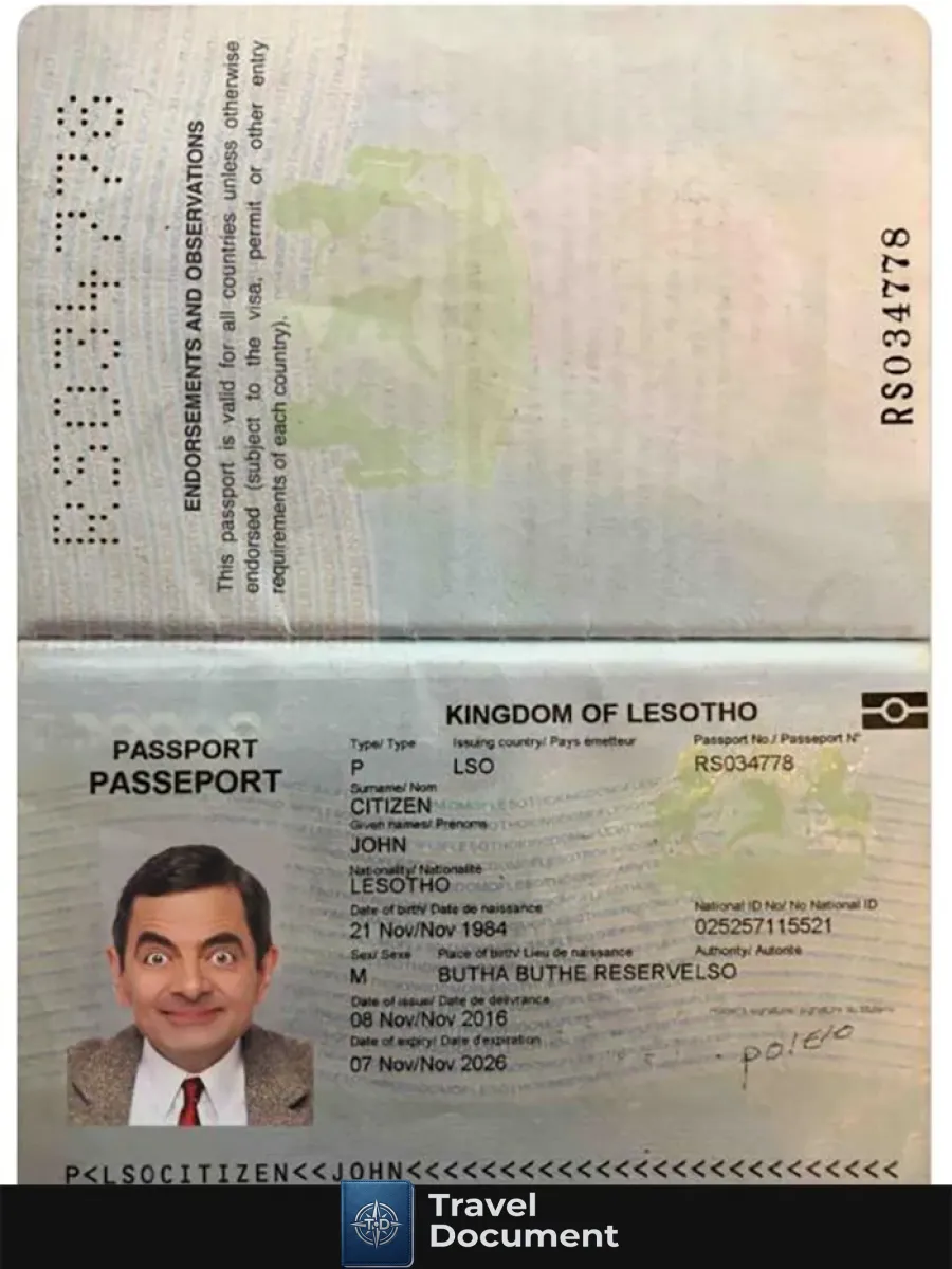 Lesotho Passport — Passports